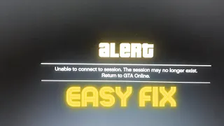 GTA V: Unable To Connect To The Session (2023!)