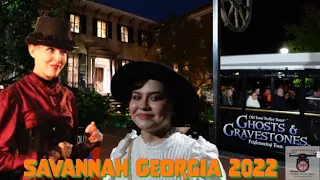 4k | Ghost And Gravestones Trolley Tour | Savannah Georgia 2022