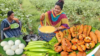 వంకాయ తోటలో వంకాయ బజ్జీ,ఎగ్ బజ్జీ,టమాటా బజ్జీ బజ్జీ&వంకాయ చాట్🍆🍆🥚🥚🍅🍅