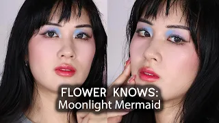 🌙 Flower Knows Moonlight Mermaid 🧜‍♀️ grwm pastel dreamy fairy makeup & first impressions