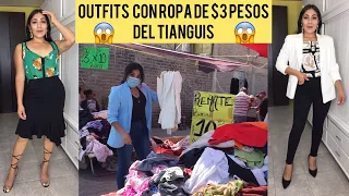 Outfits con Ropa desde $3 pesos del tianguis/ recorrido