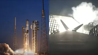 SpaceX Starlink 166 launch and Falcon 9 first stage landing, 18 May 2024