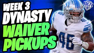 10 MUST ADD Week 3 Waiver Wire Pickups | Dynasty Fantasy Football 2023 | Gardner Minshew & More!