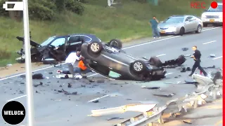 30 Tragic Moments! Car Flips Over In Brutal Crash Got Instant Karma | Idiots In Cars