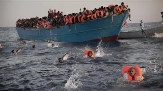 Thousands of Migrants Rescued Near Libyan Coast