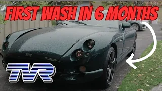 Abandoned TVR Cerbera gets first wash in 6 months!