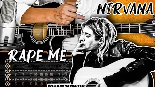 NIRVANA - RAPE ME | гитарный рифф для начинающих | Tabs