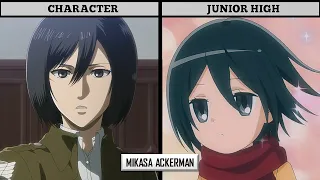 WHEN AOT CHARACTERS IN JUNIOR HIGH 【VOICE REVEAL😆】