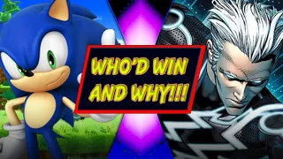 Sonic VS Quicksilver (Sega VS Marvel) - WHO'D WIN AND WHY!!!