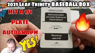 2021 Leaf Trinity Baseball Hobby box REVIEW!!! 1/1 Autograph Plate 🔥🔥🔥