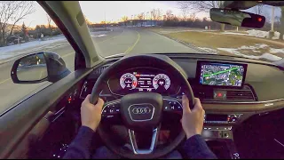 2021 Audi Q5 Premium Plus 45 - POV Night Drive (Binaural Audio)