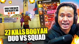 Top 1 Grandmaster Player called Me a Cheater 😈Duo Vs Squad 27 Kills Gameplay in Very High Rank Lobby