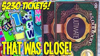 THAT WAS CLOSE! Playing the LAST and FIRST $50 TICKET! 💵 Fixin To Scratch