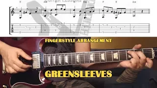 GREENSLEEVES Fingerstyle / Fingerpicking GUITAR LESSON TUTORIAL + TAB - Easy Fingerstyle Song