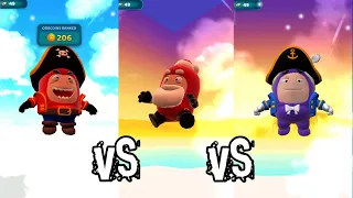 Oddbods Turbo Run Santa vs Captain Jeff vs Pirate Fuse | Android Gameplay