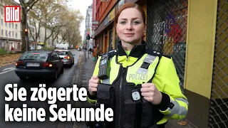 Polizistin rettet Mann das Leben, hunderte Gaffer schauen ihr dabei zu