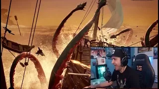 Summit1g reacts to kraken in sea of thieves