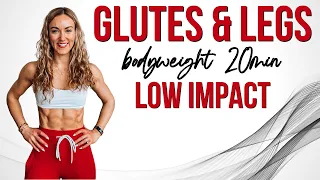 20 Min Low Impact HIIT Legs & Glutes Workout | No Equipment | No Jumping