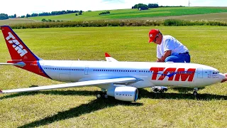 AIRBUS A330-200 AMAZING HUGE RC SCALE MODEL TURBINE JET AIRLINER / FLIGHT DEMONSTRATION