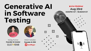 Live Webinar: Generative AI in Software Testing | Free | 23 Aug at 8PM IST