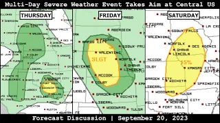 Forecast Discussion - September 20, 2023 - Multi-Day Severe Weather Event Takes Aim at Central US