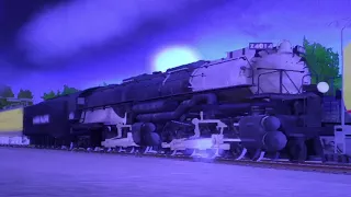 Union Pacific 844, 3985, And 4014 Pulls A 25-Car Passenger Train