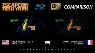 Blu-ray Versus - Escape From New York (2015 vs 2018) 8K ULTRA HD Comparison