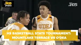 HS Basketball State Tourney:  Mountlake Terrace vs. O'Dea 3A Boys Qtrs