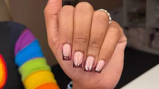 Chrome French Tip Nail Tutorial | Acrylic Nail Tutorial | Chrome Nails 💖