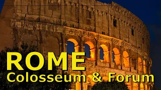 ROME, ITALY 4K HDR - Scenic Walk by the COLOSSEUM and ROMAN FORUM