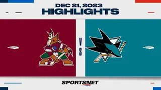 NHL Highlights | Coyotes vs. Sharks - December 21, 2023