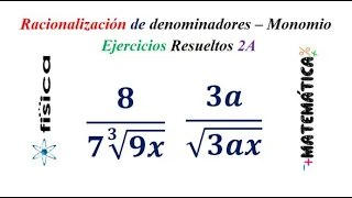Racionalización de denominadores - Monomio | Ejemplo 2