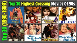 Top Highest Grossing Bollywood Movies 1990-1999 | Hit or Flop | Year 90s Best Films Actor | Actress