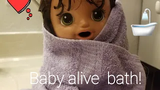 Baby alive Autumn takes a bath! |BristolsDolls