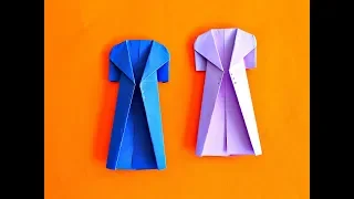 Оригами для начинающих  Пальто из бумаги. Abrigo de papel. Origami fácil. Origami Coat easy