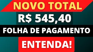 🔴 NOVO TOTAL - R$ 545,40 - FOLHA DE PAGAMENTO INSS - ANIELI EXPLICA