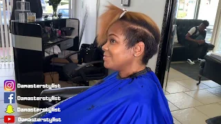 Detailed, color, relaxer and cut.