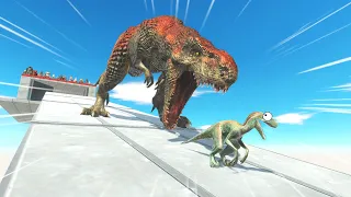 The Race For Life - Escape From T-rex - Animal Revolt Battle Simulator