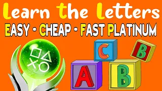 New Easy Cheap & Fast Platinum Game | Learn The Letters Trophy Guide - PS4, PS5