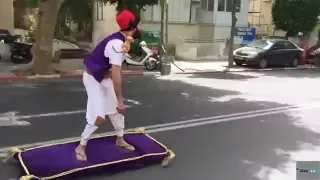 Aladdin's Carpet Prank on Streets of Tel Aviv