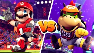 Mario Strikers Battle League - Mario Vs Bowser Jr. - Heroes Vs Villains (Hard CPU)