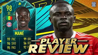 HIGH/LOW WR & META SHOOTING TRAITS?!😍 98 PLAYER MOMENTS MANE PLAYER REVIEW SBC FIFA 22 ULTIMATE TEAM