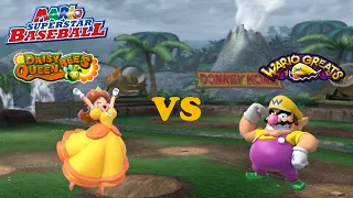 Mario Superstar Baseball - Daisy Queen Bees vs Wario Greats - Donkey Kong Jungle