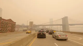 New York Driving Experience #4 • City in smoke from wildfires