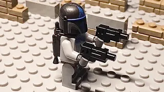 Mandalorian Warrior VS Super Battle Droid (Lego Stop Motion)