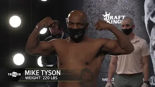 MIKE TYSON VS ROY JONES JR WEIGH IN & FACE OFF