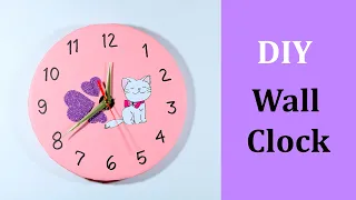 How to Make Wall Clock | DIY Cute Wall Clock at Home - Handmade Clock Craft Idea
