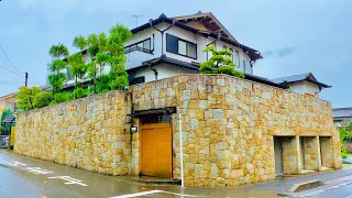 【4K】Heavy Rain Walk in Japan - Modern Japanese Houses | Residential Walking Tour in Nagoya