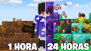 24 HORAS PARA ME TORNAR O PLAYER MAIS FORTE DESSE SERVIDOR DE MINECRAFT