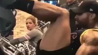 Woman Can't Stop Staring At Man In The Gym